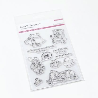 kawaii halloween critter stamp